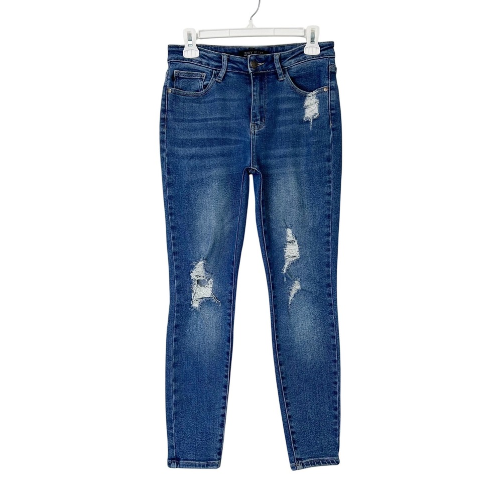 Judy Blue Skinny Fit Jeans Women's Size 27 Distressed‎